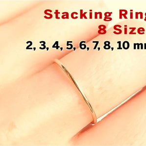 14K Gold Filled Stacking Ring, 8 Sizes, (GF-711)