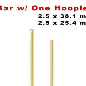 14K Gold Filled Bar With 1 Hooplet, 2 Sizes, (GF-756)