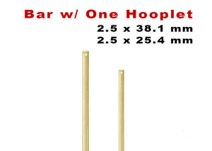 14K Gold Filled Bar With 1 Hooplet, 2 Sizes, (GF-756)