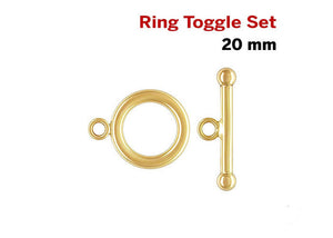 14k Gold Filled Ring Toggle Set (2.0mm Wire), 20 mm, (GF-760-20)