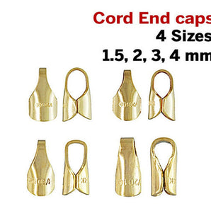 14k Gold Filled Round Endcap, 4 Sizes, (GF-770)