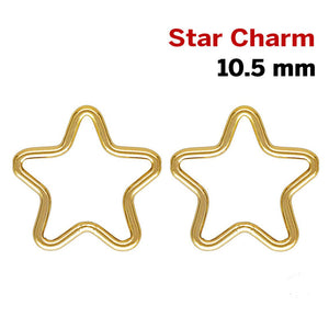 14k Gold Filled Star Wire Jump Ring CL, 10.5 mm, (GF-777-10.5)