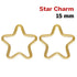 14k Gold Filled Wire Star Jump Ring CL, 15 mm, (GF-777-15)