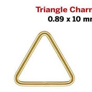 14k Gold Filled Wire Triangle Charm, 0.89 x 10 mm, (GF-778)