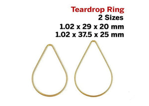 14k Gold Filled Wire Teardrop Jump Ring CL, 2 Sizes, (GF-779)
