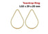 14k Gold Filled Wire Teardrop Jump Ring CL, 1.02x20x29 mm, (GF-779-20)