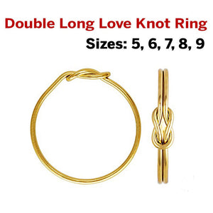 14k Gold Filled Double Love Knot Ring, (GF-800)