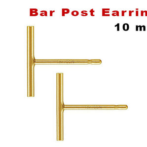 14K Gold Filled Bar Post Earring, 10mm, (GF-805)