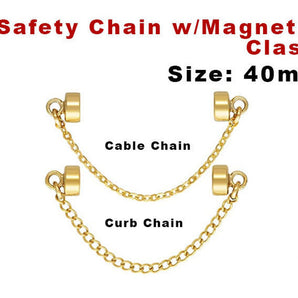 14K Gold Filled Safety Chain With Magnetic Clasp, (GF-824)