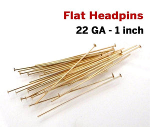 14k Gold Filled Head Pins, 22ga, 1 Inch, 10 Pcs, Wholesale Price, (GF/H22) - Beadspoint