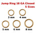 14k Gold Filled Jump Ring 18 GA Closed, 5 Sizes, (GF-JR18-C)