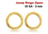 14K Gold Filled Open Jump Rings, 19 GA 3 mm, (GF-JR19-3O)