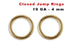 14K Gold Filled Closed Jump Rings, 4 mm 19 GA, (GF-JR19-4C)