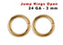 14K Gold Filled Open Jump Rings 24 Gauge, 3 mm, (GF-JR24-3)