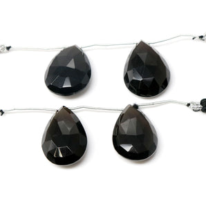 Natural Smokey Topaz Faceted Large Pear Drops, 23x30 mm, Rich Color, (STZ-PR-23x30)(510)