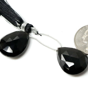 Natural Smokey Topaz Faceted Large Pear Drops, 19x36 mm, Rich Color, (STZ-PR-19x36)(512)