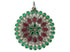 Pave Diamond Ruby Pendant w/ Emeralds, (DRB-7090)
