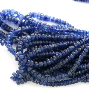 Kyanite Faceted Roundels (KYN/RNDL/3-5) - Beadspoint