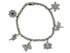 Pave Diamond Botanical Collection Flower Charm Bracelet, (DBG-59)
