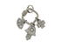 Pave Diamonds Carabiner Charm Pendant w/ Chain Ring, (DPL-2337)