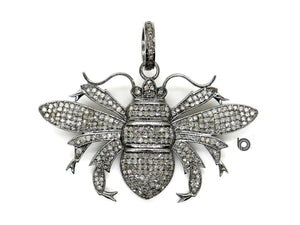 Pave Diamond Bumble Bee Pendant, (DP-2114) - Beadspoint