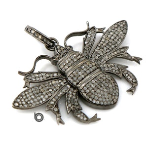 Pave Diamond Bumble Bee Pendant, (DP-2114) - Beadspoint