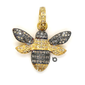 Pave Diamond two tone Bumble Bee, (DPT-3017) - Beadspoint