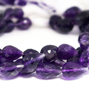 Amethyst Faceted Top Drilled Tear Drops, 9x13 mm, rich purple color, (AM-SDTR-9x13(29))