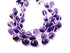 Amethyst Faceted Onion Drops, 8-9.5 mm, rich purple color, (AM-ON-8-9.5(35))