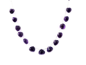 Amethyst Faceted Onion Drops, 8-9.5 mm, rich purple color, (AM-ON-8-9.5(35))