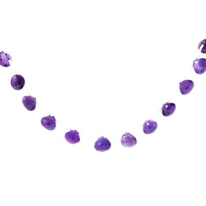 Amethyst Faceted Onion Drops, 7-8 mm, rich purple color, (AM-ON-7-8(37))