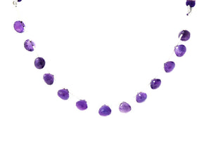 Amethyst Faceted Onion Drops, 7-8 mm, rich purple color, (AM-ON-7-8(37))