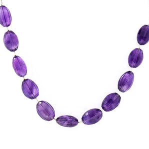 Amethyst Faceted Oval Drops, 7x11 mm, rich purple color, (AM-OV-7x11(38))