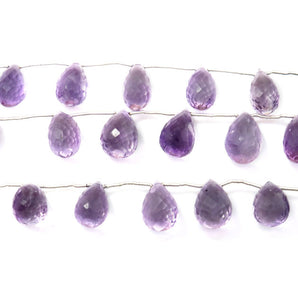 Pink Amethyst Faceted Tear Drops, 9x15 mm, Rich Color, (PAM-TR-9x15(53))