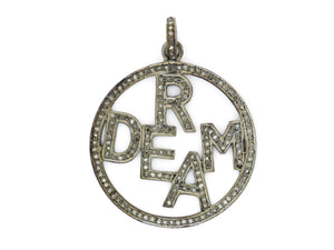 Pave Diamond DREAM Circle Pendant, (DPL-2321) - Beadspoint
