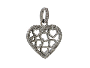 Pave Diamond Heart Pendant, (DPS-072) - Beadspoint