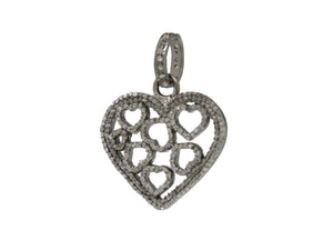 Pave Diamond Heart Pendant, (DPS-072) - Beadspoint