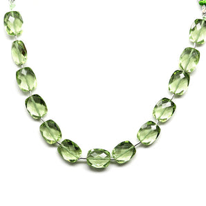Green Amethyst Faceted Chicklet Drops, 10x13mm, Rich Color, (GAM-CHK-10x13(69))