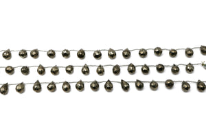 Natural Pyrite Faceted Tear Drops, 7x11 mm, Rich Color, Pyrite Gemstone Beads, (PY-TR-7x11)(562)