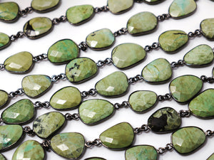 Jasper Oval Faceted Bezel Chain, (BC-JAS-249) - Beadspoint