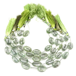 Green Amethyst Faceted Oval Drops, 11x17mm, Rich Color, (GAM-OV-11x17(76)