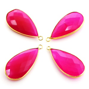 Gold Plated Faceted Pear Bezel, 15x30mm (BZC-7072) - Beadspoint