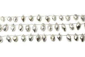 Natural Pyrite Silver Faceted Marquise Drops , 8x16 mm, Rich Color, Pyrite Gemstone Beads, (PYS-MQ-8x16)(573)