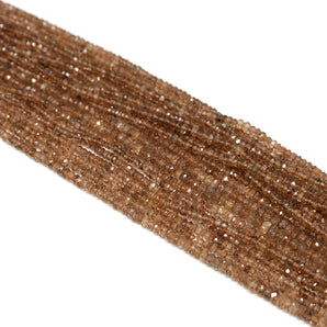 Andusalite Faceted 3 to 3.5 mm Roundel, Andusalite Gemstone Beads, (AND-RNDL-3-3.5)(87)