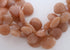 Peach Moonstone Faceted Heart Drops (PMS/HRT/10)