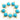 Gold Plated Faceted Turquoise Heart Connector, 13 mm (BZC-7119) - Beadspoint
