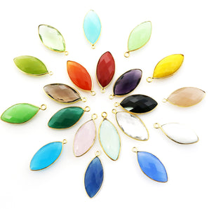 Gold Plated Faceted Marquise Bezel, 12x25 mm, (BZC-7174) - Beadspoint