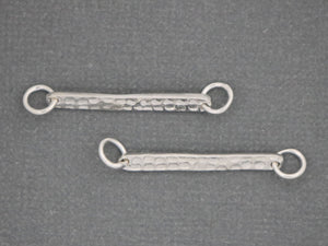 Sterling Silver hammered bar link, (LC-15) - Beadspoint