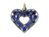 Pave Diamond Sapphire Heart Pendant, (DSP-7097)