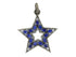 Pave Diamond Sapphire Star Pendant, (DSP-7098)